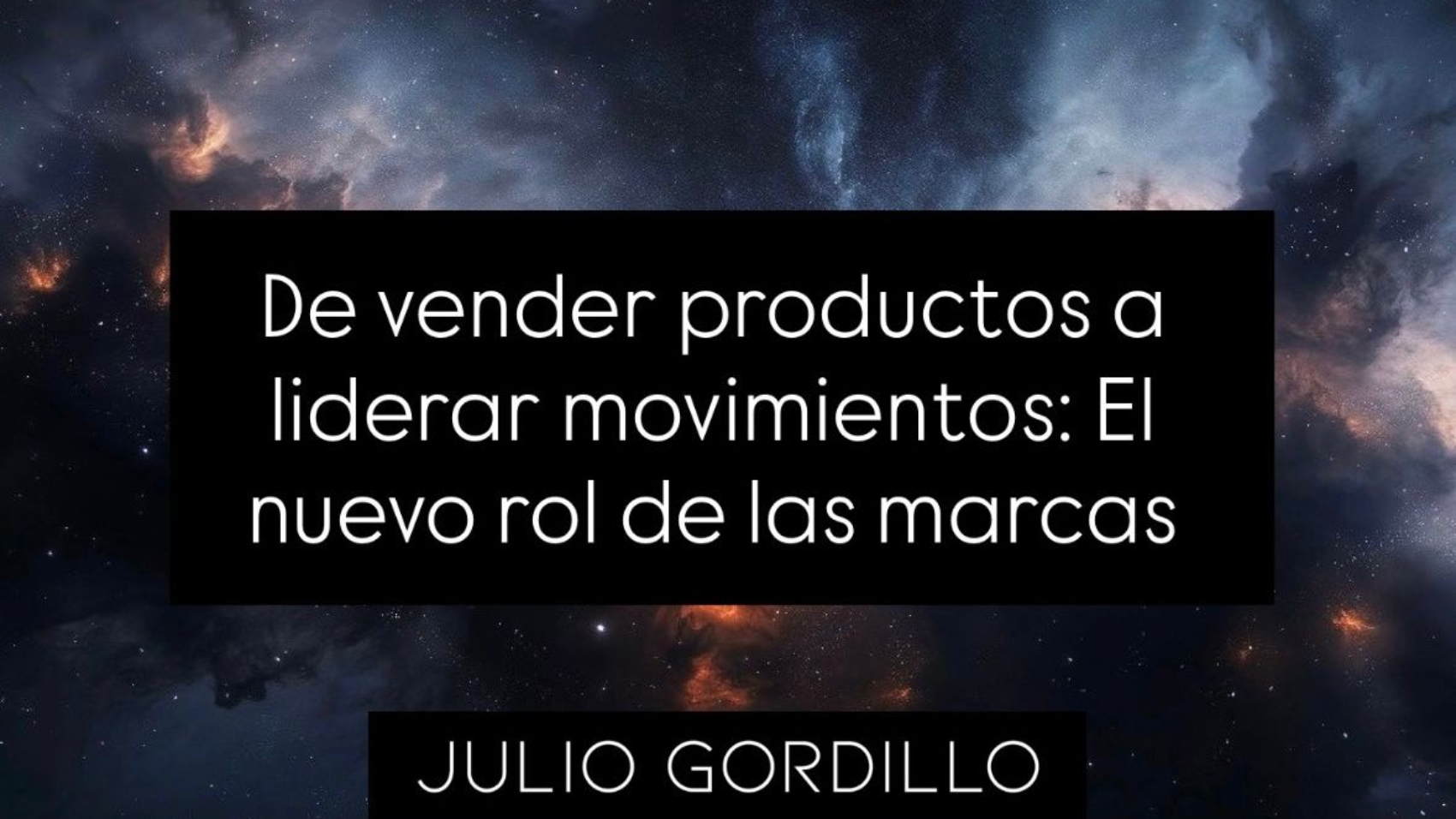 Liderar movimientos - Julio Gordillo